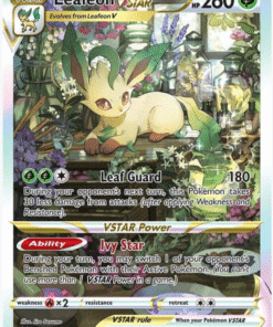2023 Pokemon Crown Zenith Leafeon VSTAR GG35 Galerian Gallery Holo NM